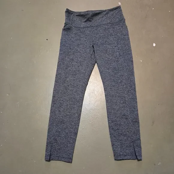 Athleta Mid Rise Black Herringbone Mercer Tight Pants Women's Size Medium - Picture 2 of 6